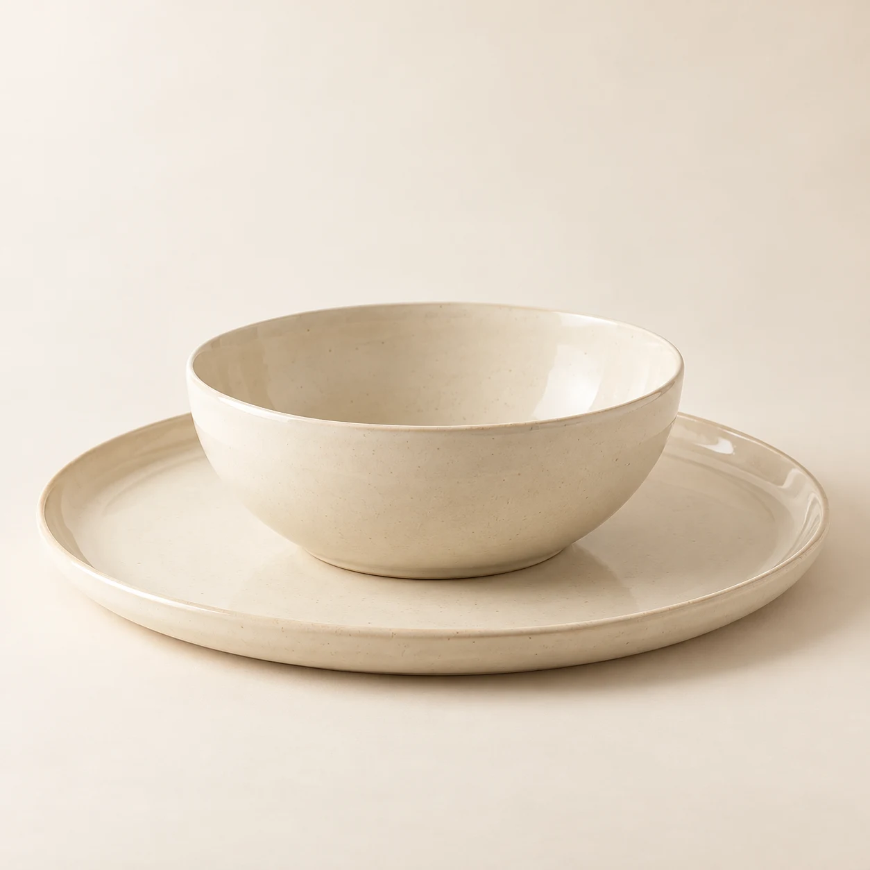Gather Ceramic Serving Set in Cream